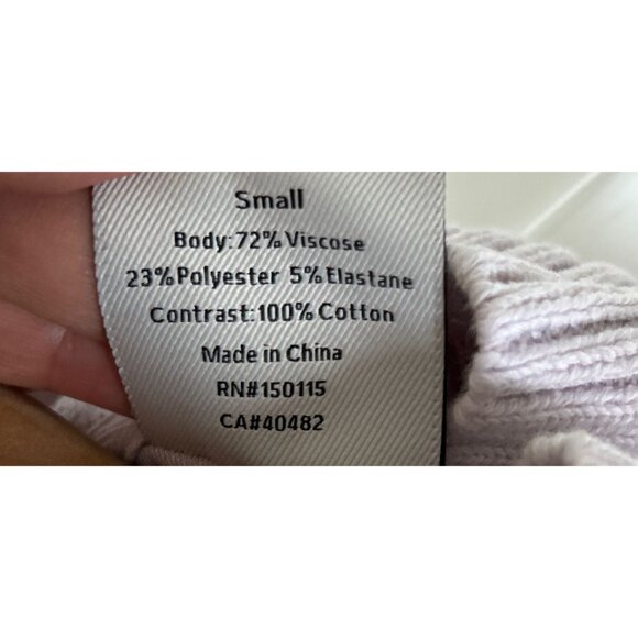 Varley Barker Oversized High Neck Sweater Oversized Side Zipper Detail Pale Pin - Picture 11 of 11